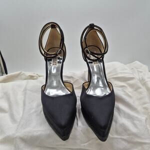 Badgley Mischka Eliana Ankle Strap Pointed Toe High Heel Pump Platform SIZE 8